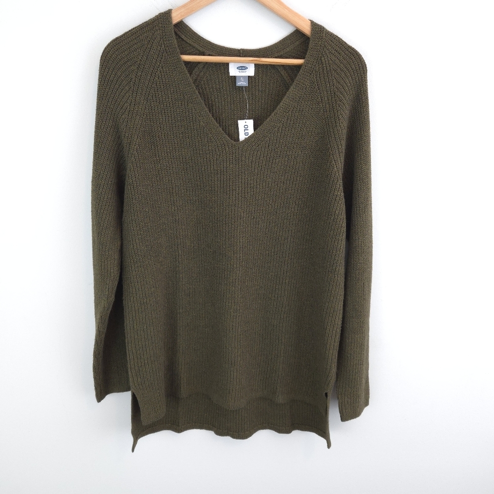 Old Navy Women's Shaker Knit V-Neck Pull-Over Sweater